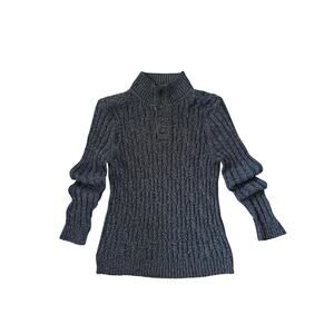 Tasso Elba Men’s Navy Knit Mock Neck Sweater Size medium